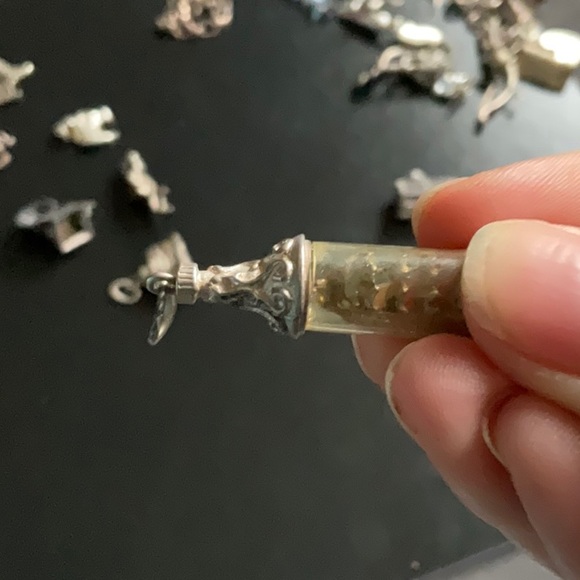 Very old silver ship in a bottle charm. - Picture 4 of 6